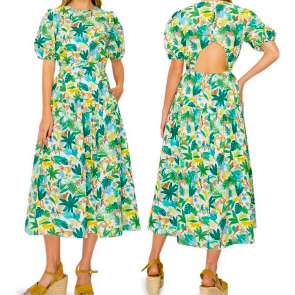 Melloday Tropical Print Sundress